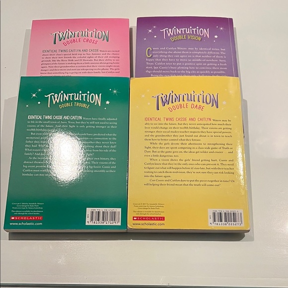 Book Bundle Scholastic Twintuition Series - Pink, Purple, Yellow Covers - Picture 2 of 4
